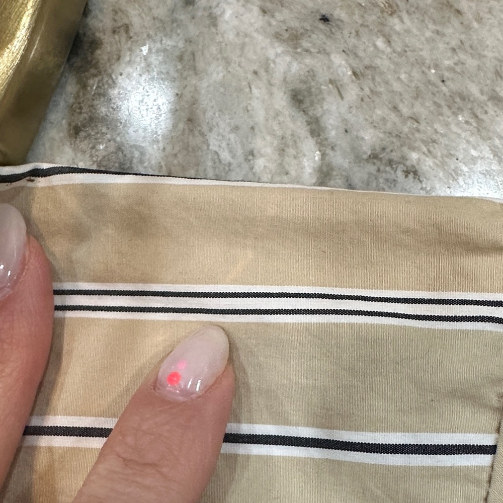 rag & bone Cream and Blue Striped Short-Sleeve Button-Down - Picture 5 of 7